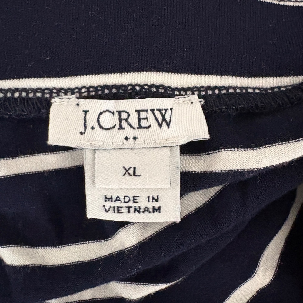 J. Crew Factory Navy & White Striped Pull-on Maxi Skirt - XL - Picture 4 of 6
